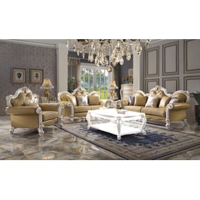 Acme Furniture Picardy Butterscotch Antique Pearl 3pc Living Room Set