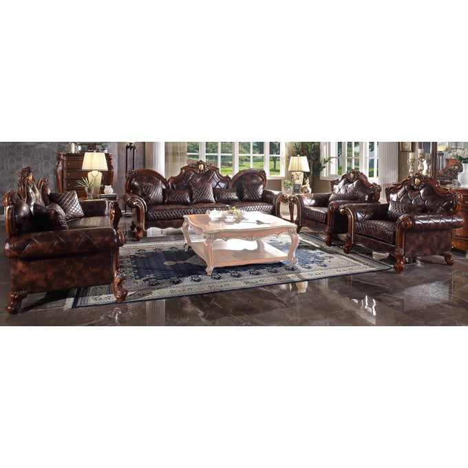 Acme Furniture Picardy Honey Oak 4pc Living Room Set ACM-5822-LR-S1