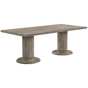 Acme Furniture Gabrian Reclaimed Gray Double Pedestal Dining Table