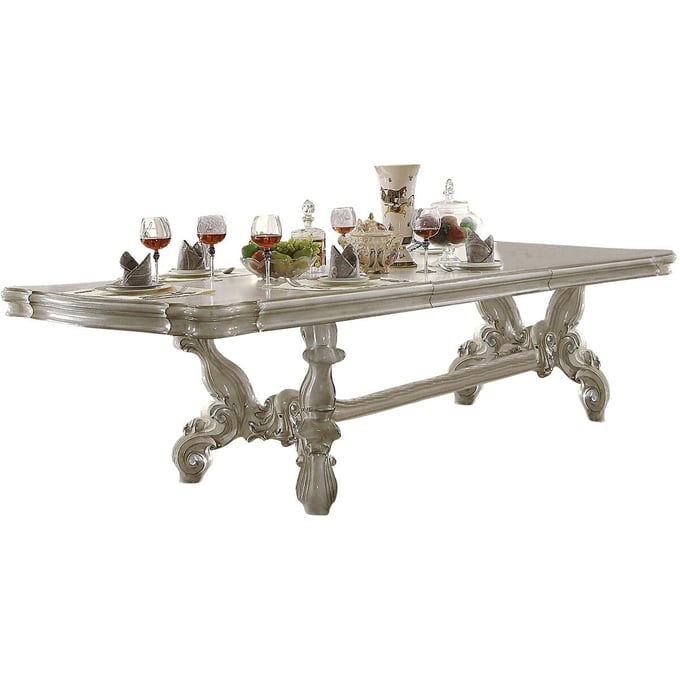 Acme Furniture Versailles Bone White Extension Dining Table ACM-61130