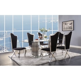 Acme Furniture Cyrene Black Modern 7pc Dining Room Set