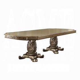 Acme Furniture Vendome Gold Patina Bone Dining Table