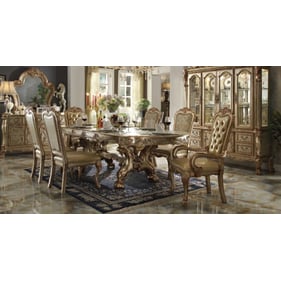 Acme Furniture Dresden Gold Patina Bone 7pc Dining Room Set