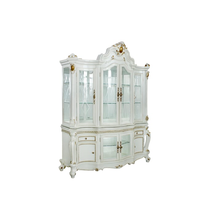 Acme Furniture Picardy Antique Pearl Hutch and Buffet ACM-63464