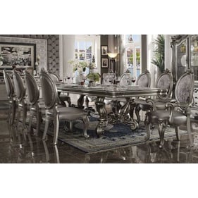 Acme Furniture Versailles Silver Antique Platinum 11pc Dining Room Set