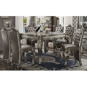 Acme Furniture Versailles Silver Antique Platinum 7pc Counter Height Set