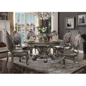 Acme Furniture Versailles Silver Antique Platinum 7pc Dining Room Set