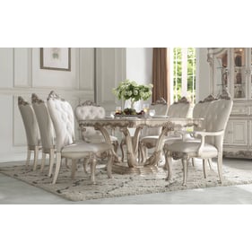 Acme Furniture Gorsedd Golden Ivory Cream 9pc Dining Room Set