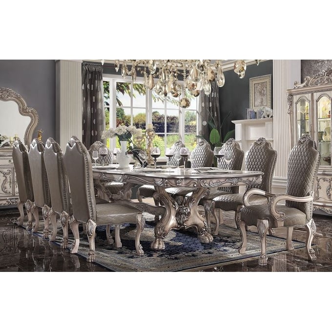 Acme Furniture Dresden Vintage Bone White 11pc Dining Room Set ACM-6817-DR-S1