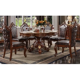 Acme Furniture Picardy Honey Oak 7pc Round Dining Room Set