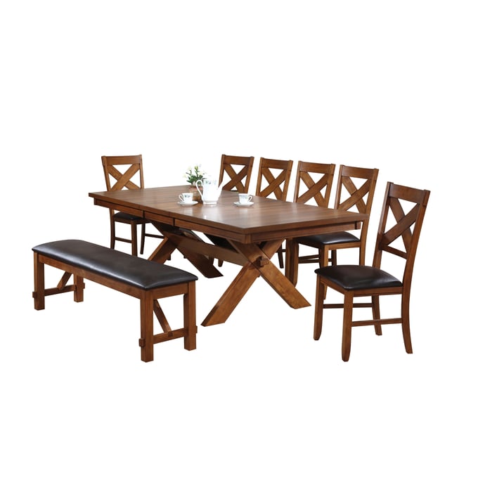 Acme Furniture Apollo Espresso Walnut 8pc Dining Room Set ACM-70000-S