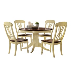 Acme Furniture Dylan Buttermilk Oak 5pc Dining Room Set