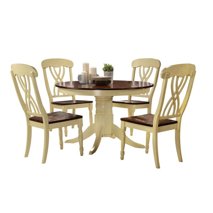 Acme Furniture Dylan Buttermilk Oak 5pc Dining Room Set ACM-70330-S