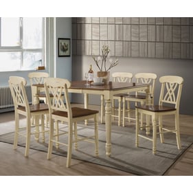 Acme Furniture Dylan Buttermilk Oak 7pc Counter Height Set