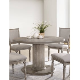 Acme Furniture Gabrian Reclaimed Gray Single Pedestal Dining Table