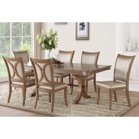 Acme Furniture Harald Beige Gray Oak 7pc Dining Room Set