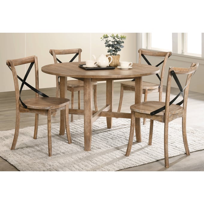 Acme Furniture Kendric Rustic Oak 5pc Dining Room Set ACM-7177-DR-S1