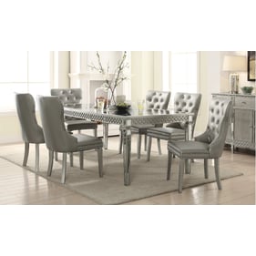 Acme Furniture Kacela Mirrored Champagne 7pc Dining Room Set