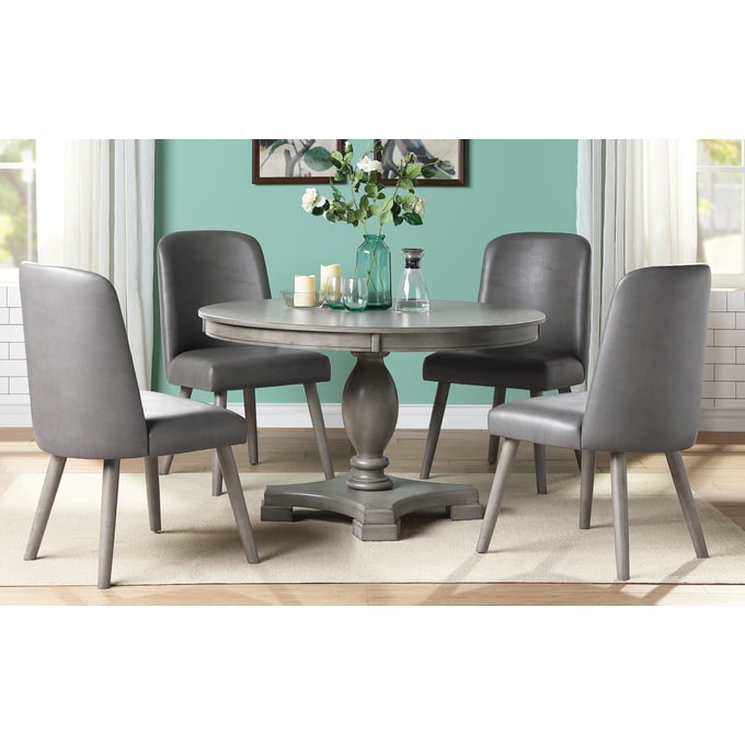 Acme Furniture Waylon Gray Oak 5pc Dining Room Set ACM-7220-DR-S2