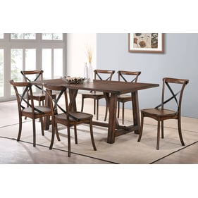 Acme Furniture Kaelyn Dark Oak Black 7pc Dining Room Set