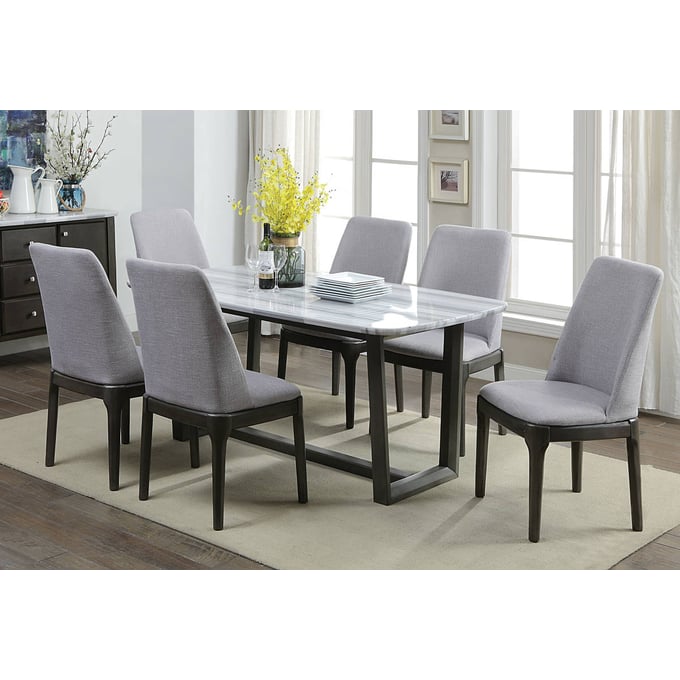 Acme Furniture Madan Weathered Gray 7pc Dining Room Set ACM-7317-DR-S1