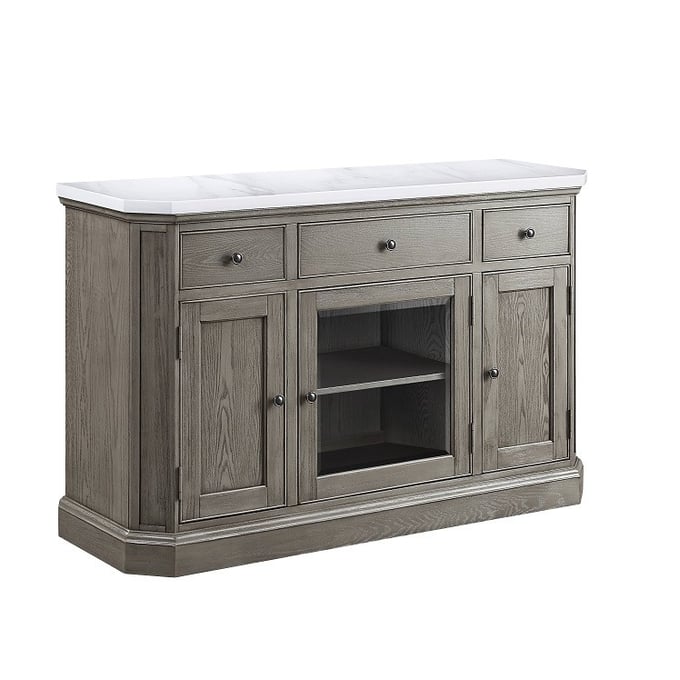 Acme Furniture Zumala Weathered Oak Marble Top Server ACM-73263