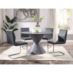 Acme Furniture Ansonia Faux Concrete Gray 5pc Dining Room Set