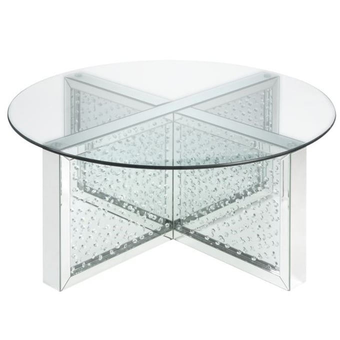 Acme Furniture Nysa Mirrored Round Coffee Table ACM-80215