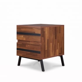 Acme Furniture Karine Walnut Black End Table