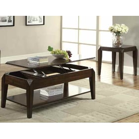 Acme Furniture Docila Walnut 3pc Coffee Table Set