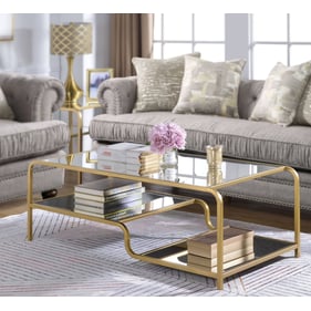 Acme Furniture Astrid Gold Mirrored 3pc Coffee Table Set