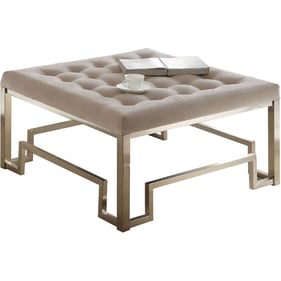 Acme Furniture Damien Beige Champagne Cocktail Ottoman