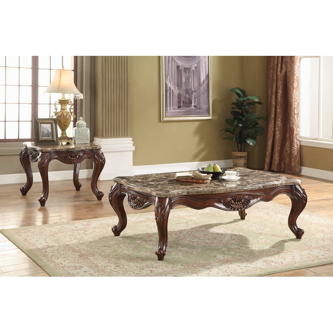 Acme Furniture Jardena Cherry Oak 3pc Coffee Table Set ACM-81655-57-OCT-S1