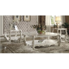 Acme Furniture Versailles Bone White 3pc Coffee Table Set