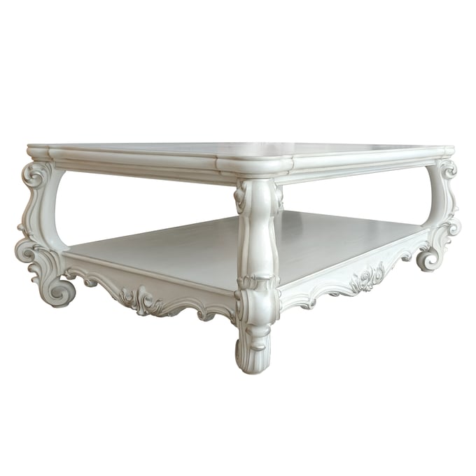 Acme Furniture Versailles Bone White Wood Coffee Table ACM-82123