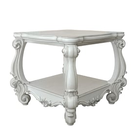 Acme Furniture Versailles Bone White Wood End Table