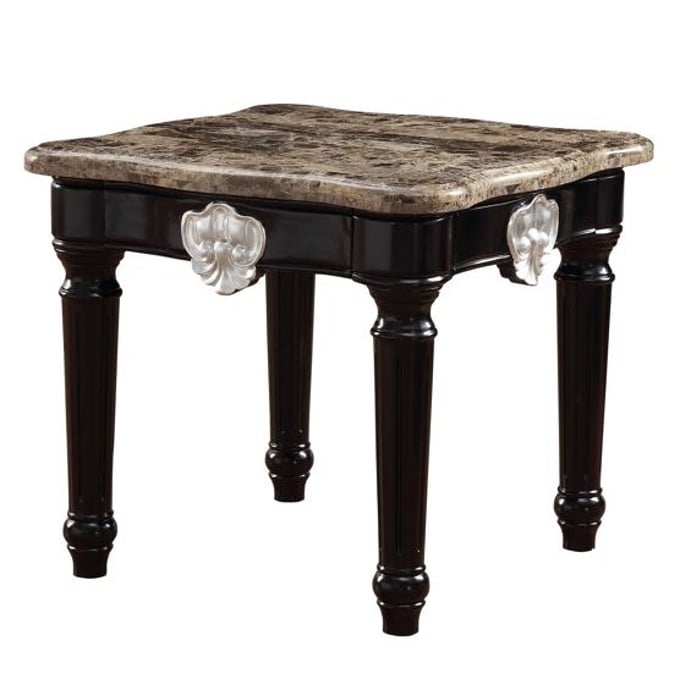 Acme Furniture Ernestine Black Marble End Table ACM-82152