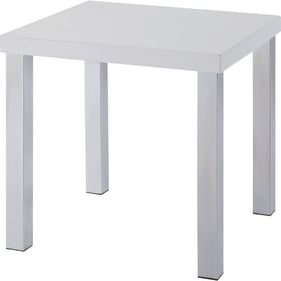 Acme Furniture Harta White High Gloss Chrome End Table