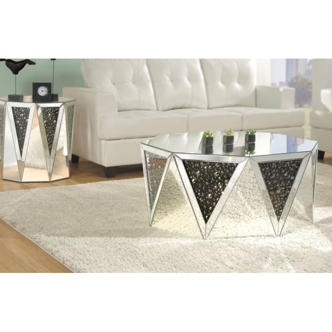 Acme Furniture Nysa Mirror 3pc Coffee Table Set ACM-82775-OCT-S1