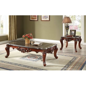 Acme Furniture Eustoma Walnut 3pc Coffee Table Set