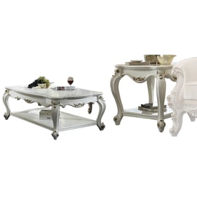 Acme Furniture Picardy II Antique Pearl 3pc Coffee Table Set