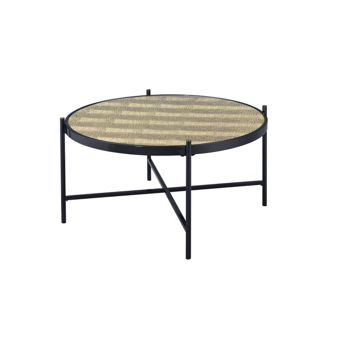 Acme Furniture Bage II Black Glass Coffee Table ACM-84640