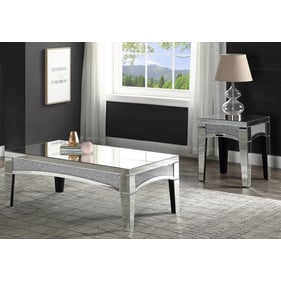 Acme Furniture Nowles Mirrored 3pc Coffee Table Set