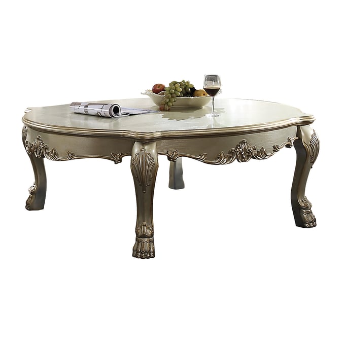 Acme Furniture Dresden II Gold Patina Bone Bowed Coffee Table ACM-84875