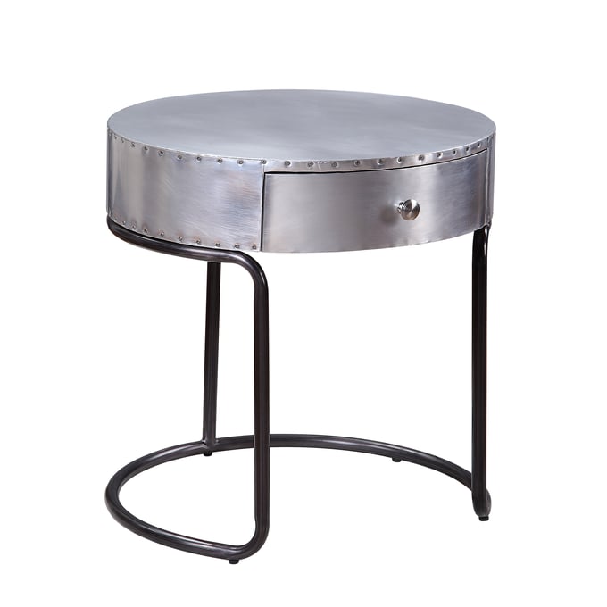 Acme Furniture Brancaster Aluminum Drawer End Table ACM-84882