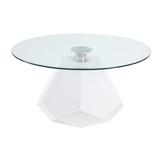 Acme Furniture Chara Clear White High Gloss Coffee Table ACM-84925