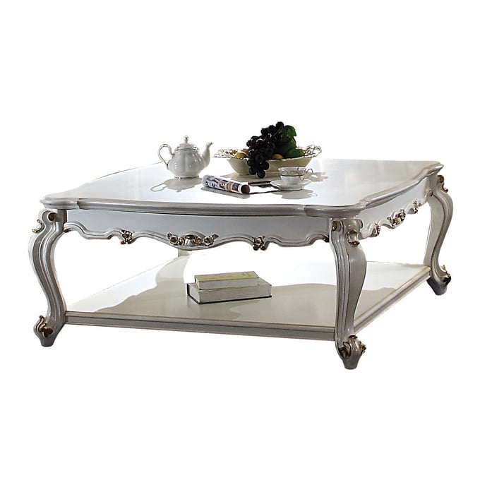 Acme Furniture Picardy Antique Pearl Square Coffee Table ACM-85460