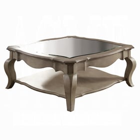 Acme Furniture Chelmsford Clear Antique Taupe Coffee Table