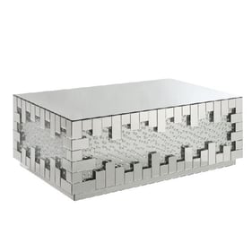 Acme Furniture Nysa Mirrored Crystals Coffee Table