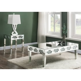 Acme Furniture Noralie Mirrored Rectangle 3pc Coffee Table Set